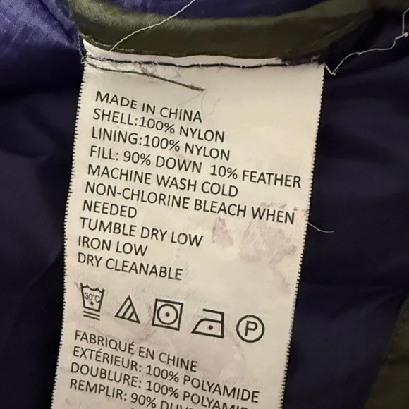 PrAna Olive Down Puffer Jacket sz M - Picture 3 of 6